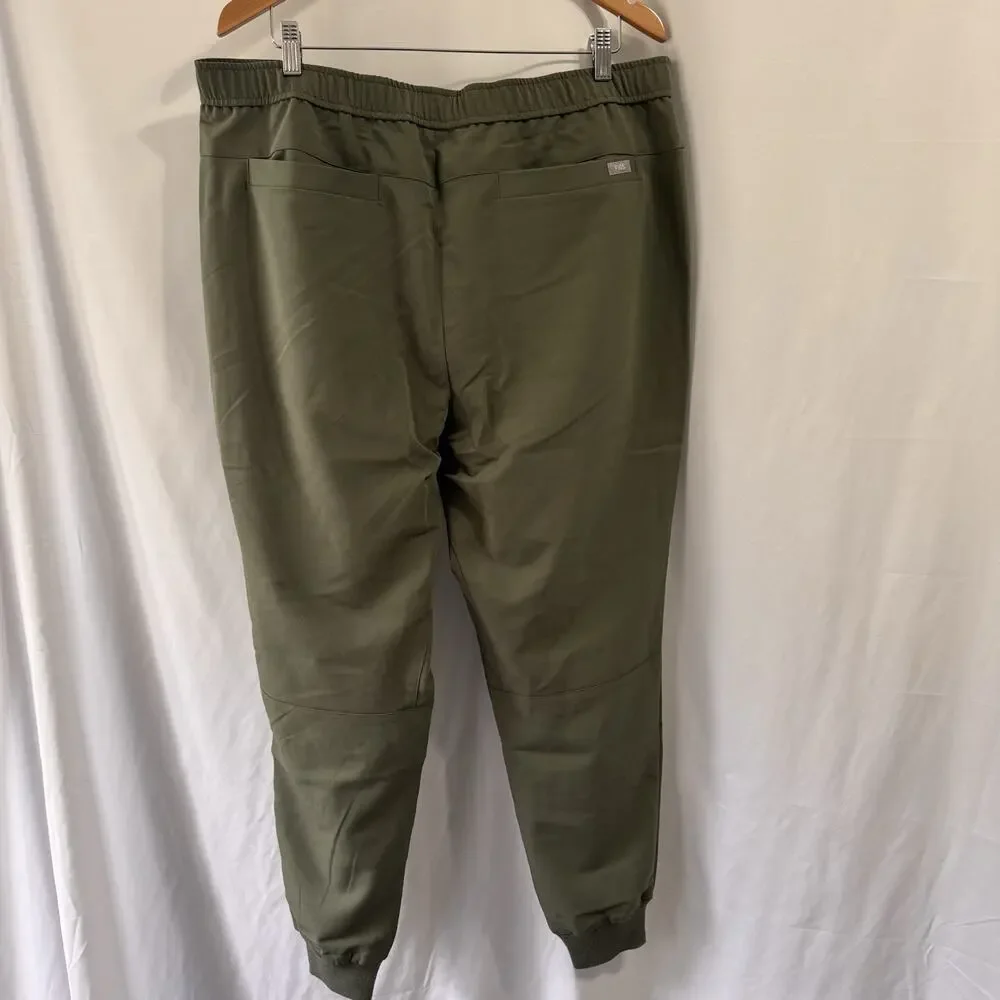 FIGS Scrub Pants Mens 2XL Short Tansen Jogger Green Slim Fit Technical Medical